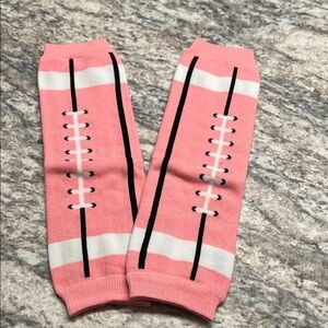 Football Pink Black and White Kids Leg Warmers NIP